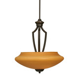 Zilo 3 Light Steel Large Pendant by Toltec - 567-18-21-