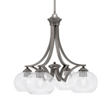 Zilo 4 Light Small Chandelier by Toltec 568-GP-202 - 568-GP-202