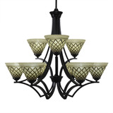 Zilo 9 Light Large Chandelier by Toltec 569-27752775 - 569-27752775