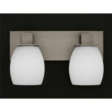 Apollo 2 Light Glass Vanity Light 14 Inch Length by Toltec - 582--85-14