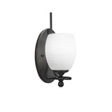 Capri 1 Light Linen Glass Wall Sconce 13 Inch Tall by Toltec - 591-9-13-5
