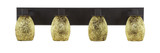 Apollo 4 Light Fusion Glass Vanity Light 32.75 Inch Length by Toltec - 584--825-3275
