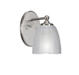 Capri 1 Light Ribbed Glass Wall Sconce 8 Inch Tall by Toltec - 5911-85