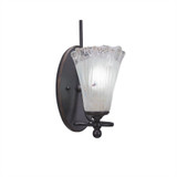 Capri 1 Light Steel Wall Sconce 13 Inch Tall by Toltec - 591--13-55