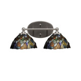 Capri 2 Light Art Glass Vanity Light 15.5 Inch Length by Toltec - 5912-725155
