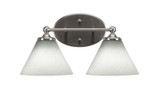 Capri 2 Light Muslin Glass Vanity Light 16 Inch Wide by Toltec - 5912-82516