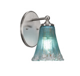 Capri 1 Light Fluted Glass Wall Sconce 9.25 Inch Tall by Toltec - 5911-92555