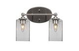 Capri 2 Light Steel Vanity Light 13 Inch Length by Toltec - 5912-1013