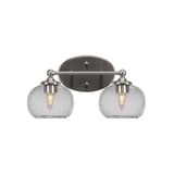 Capri 2 Light Globe Glass Vanity Light 15.75 Inch Length by Toltec - 5912-8751575