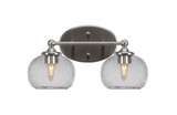 Capri 2 Light Globe Glass Vanity Light 15.75 Inch Length by Toltec - 5912-8751575