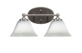 Capri 2 Light Steel Vanity Light 15.75 Inch Length by Toltec - 5912-751575
