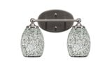 Capri 2 Light Fusion Glass Vanity Light 13.75 Inch Length by Toltec - 5912-101375
