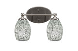 Capri 2 Light Fusion Glass Vanity Light 13.75 Inch Length by Toltec - 5912-101375