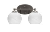 Capri 2 Light Vanity Light 14.75 Inch Length by Toltec - 5912-851475
