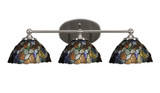 Capri 3 Light Art Glass Vanity Light 23.75 Inch Length by Toltec - 5913-7252375