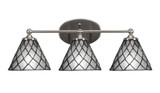Capri 3 Light Steel Vanity Light 23.5 Inch Length by Toltec - 5913-85235