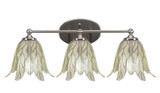 Capri 3 Light Vanilla Glass Vanity Light 24.25 Inch Length by Toltec - 5913-9252425