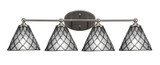 Capri 4 Light Art Glass Vanity Light 31.75 Inch Wide by Toltec - 5914-317585