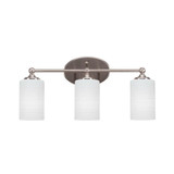 Capri 3 Light Matrix Glass Vanity Light 20.75 Inch Length by Toltec - 5913-9252075
