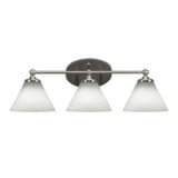 Capri 3 Light Steel Vanity Light 23.75 Inch Length by Toltec - 5913-8252375