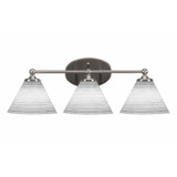 Capri 3 Light Matrix Glass Vanity Light 24 Inch Length by Toltec - 5913-82524