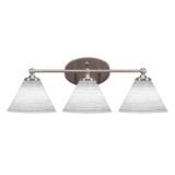 Capri 3 Light Matrix Glass Vanity Light 24 Inch Length by Toltec - 5913-82524