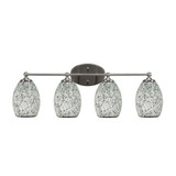 Capri 4 Light Fusion Glass Vanity Light 30 Inch Wide by Toltec - 5914-3010