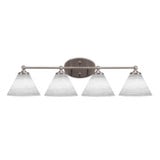 Capri 4 Light Matrix Glass Vanity Light 32.25 Inch Wide by Toltec - 5914-3225825