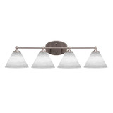 Capri 4 Light Matrix Glass Vanity Light 32.25 Inch Wide by Toltec - 5914-3225825