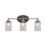 Capri 3 Light Steel Vanity Light 21 Inch Length by Toltec - 5913-97521