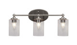 Capri 3 Light Steel Vanity Light 21 Inch Length by Toltec - 5913-97521