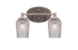 Capri 2 Light Steel Vanity Light 14.75 Inch Length by Toltec - 5912-951475