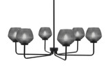 Sandia 6 Light Chandelier 10.25 Inch Tall and 36 Inch Wide by Toltec - 6206-1025-462