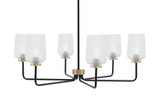Sandia 6 Light Chandelier 12.5 Inch Tall and 34.75 Inch Wide by Toltec - 6206-125-3475