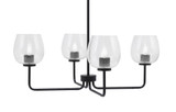 Sandia 4 Light Chandelier 11.25 Inch Tall and 30.25 Inch Wide by Toltec - 6204-1125-3025