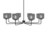 Sandia Eight  Light Chandelier 10.75 Inch Tall and 43.5 Inch Wide by Toltec - 6208-1075-435