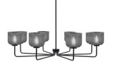 Sandia Eight  Light Chandelier 10.75 Inch Tall and 43.5 Inch Wide by Toltec - 6208-1075-435