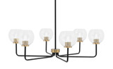 Sandia 6 Light Chandelier 10.25 Inch Tall and 35.75 Inch Wide by Toltec - 6206-1025-3575