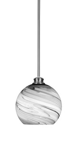 Kimbro 1 Light Small Stem Hung Pendant 9.5 Inch Wide by Toltec - 72-BN-4359