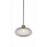 Carina 1 Light Medium Stem Hung Pendant 12 Inch Wide by Toltec - 72-BN-4658