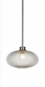 Carina 1 Light Medium Stem Hung Pendant 12 Inch Wide by Toltec - 72-BN-4658