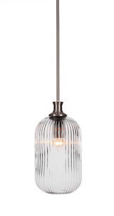 Carina 1 Light Small Stem Hung Pendant 15 Inch Tall by Toltec - 74-BN-4600
