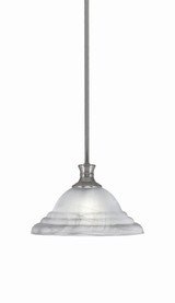 Stem 1 Light Steel Medium Pendant 12 Inch Wide by Toltec - 76-BN-5931