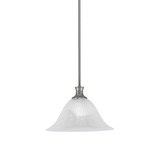 Stem 1 Light White Alabaster Glass Medium Pendant by Toltec - 76-BN-5831