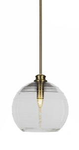 Malena 1 Light Stem Hung Medium Pendant 12 Inch Tall by Toltec - 71-BN-5132