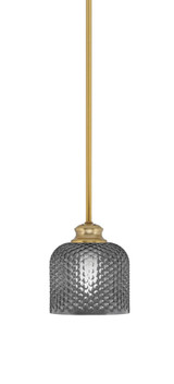 Zola 1 Light Steel Stem Hung Small Pendant by Toltec - 72-7-2