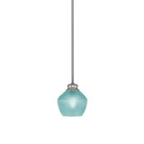 Zola 1 Light Stem Hung Small Pendant 6.5 Inch Tall by Toltec - 72-6.5