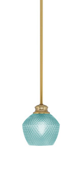 Zola 1 Light Stem Hung Small Pendant 6.5 Inch Tall by Toltec - 72-6.5