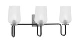 Sandia 3 Light Bath Vanity 12 Inch Tall and 25.5 Inch Length by Toltec - 6223-12-255