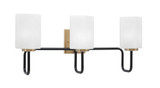 Sandia 3 Light Bath Vanity 9.75 Inch Tall and 24.75 Inch Length by Toltec - 6223-975-2475